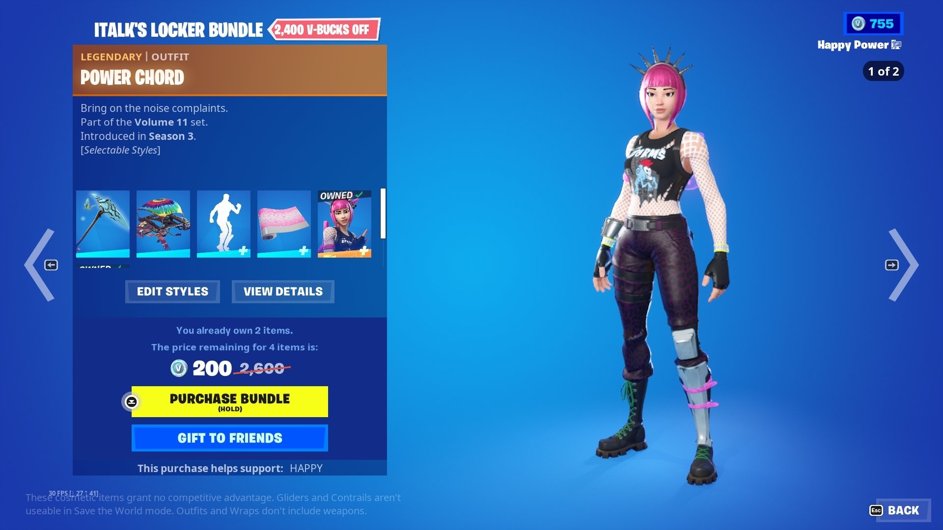 Happy Power on Twitter "Just noticed if you own the Power Chord skin