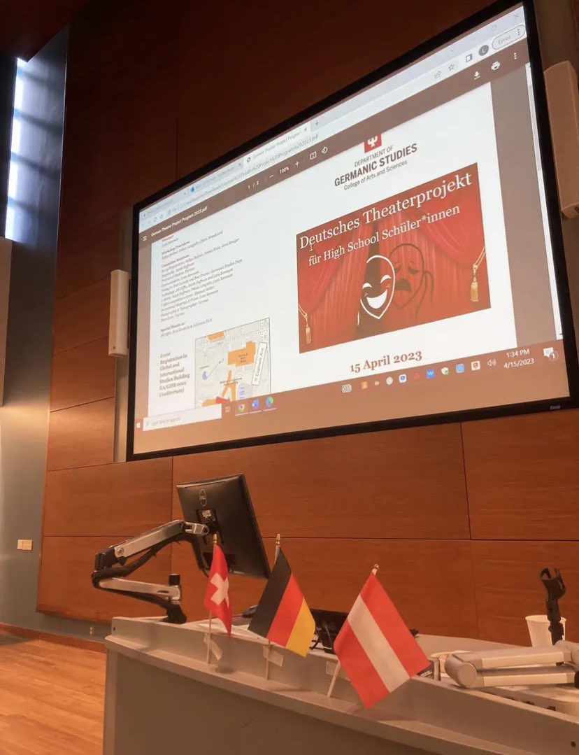 We had a great time at our annual High School German Theater Project with several schools from Indiana last weekend. The day featured excellent workshops from some of our instructors and we enjoyed many awesome short films from the students! #iubgermanicstudies