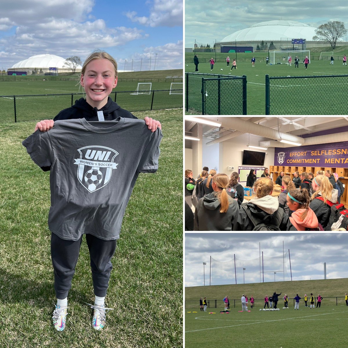 Amazing day @UNI_Soccer! 🟣🟡
Thank you coach @UNIsoccerBruce & @Jami_Reich for the ID Camp invitation! I absolutely loved learning about your program, team culture, campus and of course playing some competitive soccer! ⚽️ #EverLoyal 
@PrepSoccer @ImCollegeSoccer @TheSoccerWire