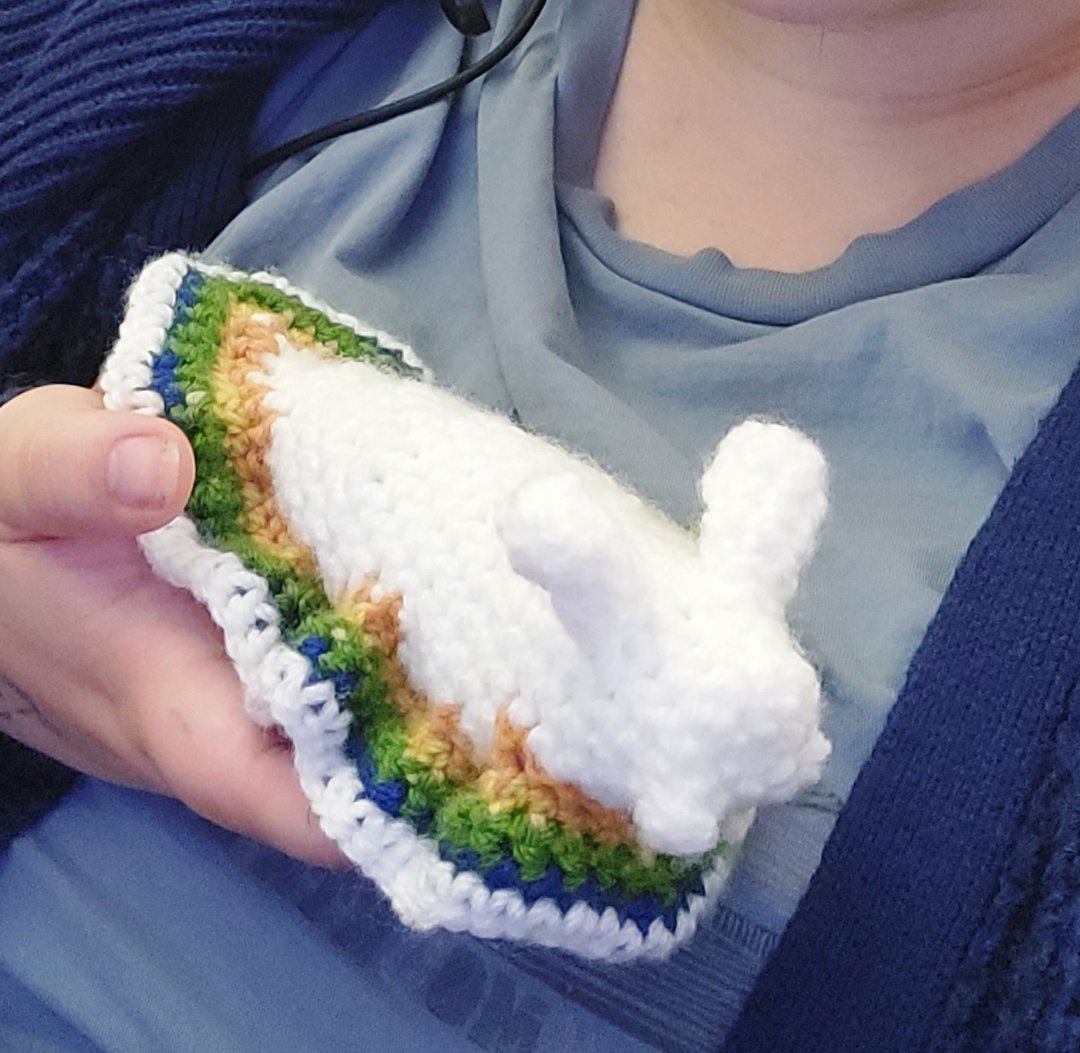 edgethesketch's tweet photo. I finished freehanding this slug!! #crochet #crochetslug #crochettwitter https://t.co/TQGS0MejYu