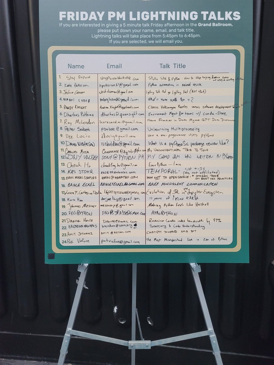 cokencode's tweet image. Lightning talks at @pycon