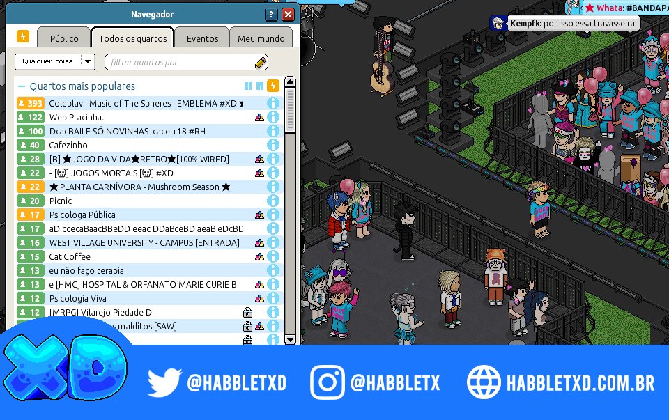 Nessa noite, a banda britânica <a href="/ColdplayHabblet/">Coldplay Habblet 🪐</a> nos prestigiou com a magnífica Music of the Spheres World Tour. Com +393 usuários presentes no quarto e +730 ouvintes sintonizados, o evento, coberto pela locutora <a href="/IngridWillians_/">Boiadeira do Habblet #GO 🎮</a>, distribuiu a todos 2 emblemas inéditos! 🎤🐘🎶