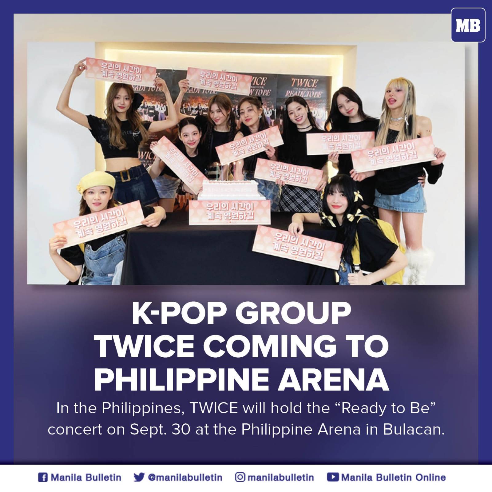 K-pop group Twice to hold concert in Manila