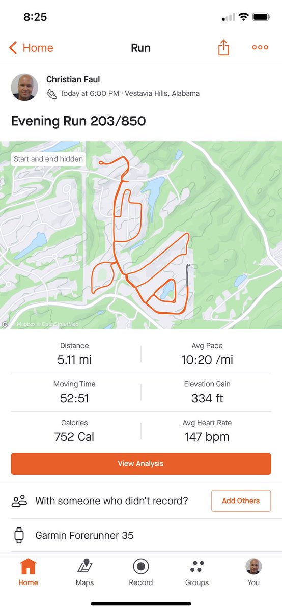 I passed the 200 Mile mark today. Only 650 more to run until 12/31/23. #850challenge Getting in shape for the NYC Marathon in November to support the @nkf