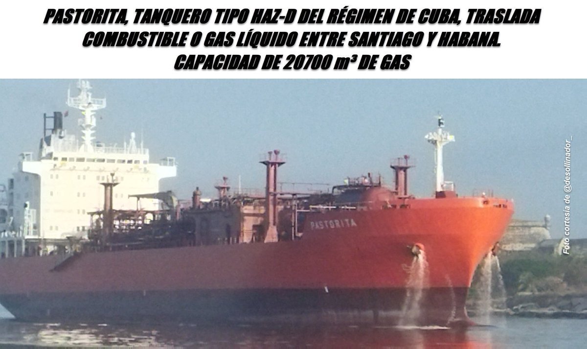 FlconEYES's tweet photo. ⚓️#PASTORITA #IMO9034729 9034729
Tanquero LPG

#Habana - #Venezuela #JoseTerminal
El desespero por combustible es tal, que envía los pequeños tanqueros de cabotaje a saquear a #Venezuela con el #AIS apagado.
#Ahora #OSINTCuba #cubarcos #Cuba #23Abril https://t.co/1UI7ByPDAE