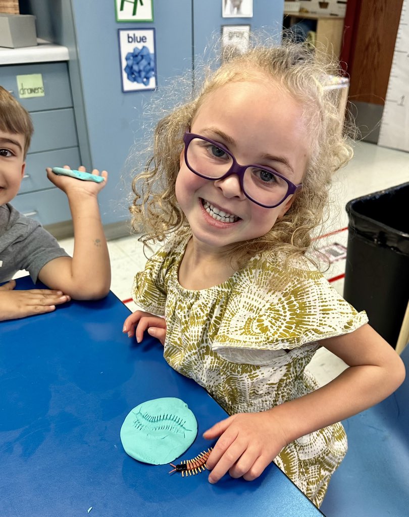 CarlenaSheeran's tweet photo. The #HCSPreschool scholars in Sarah Bigler’s classroom @CreeksideCubs1 have been learning about bugs &amp;  insects. 🪲🦟 The #LittleBruins used play dough to make bug fossils. 🐛🐞🐜 #HCSBetterTogether #InsectUnit #HandsOn https://t.co/I8JeckAThi