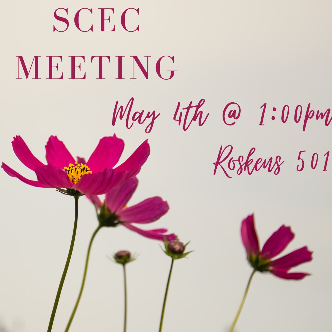 Come join us for our last meeting for the semester! We’re having it on May 4th at 1:00, we hope to see you there!