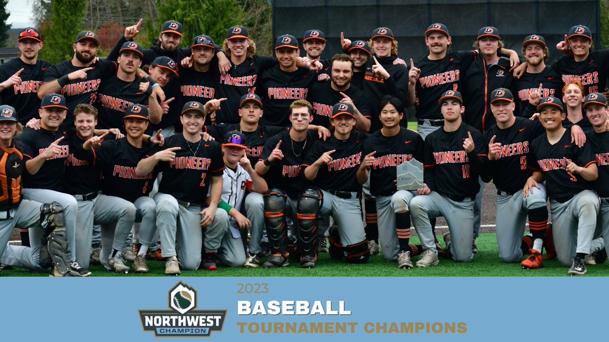 The Lewis &amp; Clark Pioneers are the 2023 NWC Baseball Tournament Champions! They earn the NWC's NCAA AQ! Congratulations <a href="/LCPiosBB/">Lewis & Clark Baseball</a>