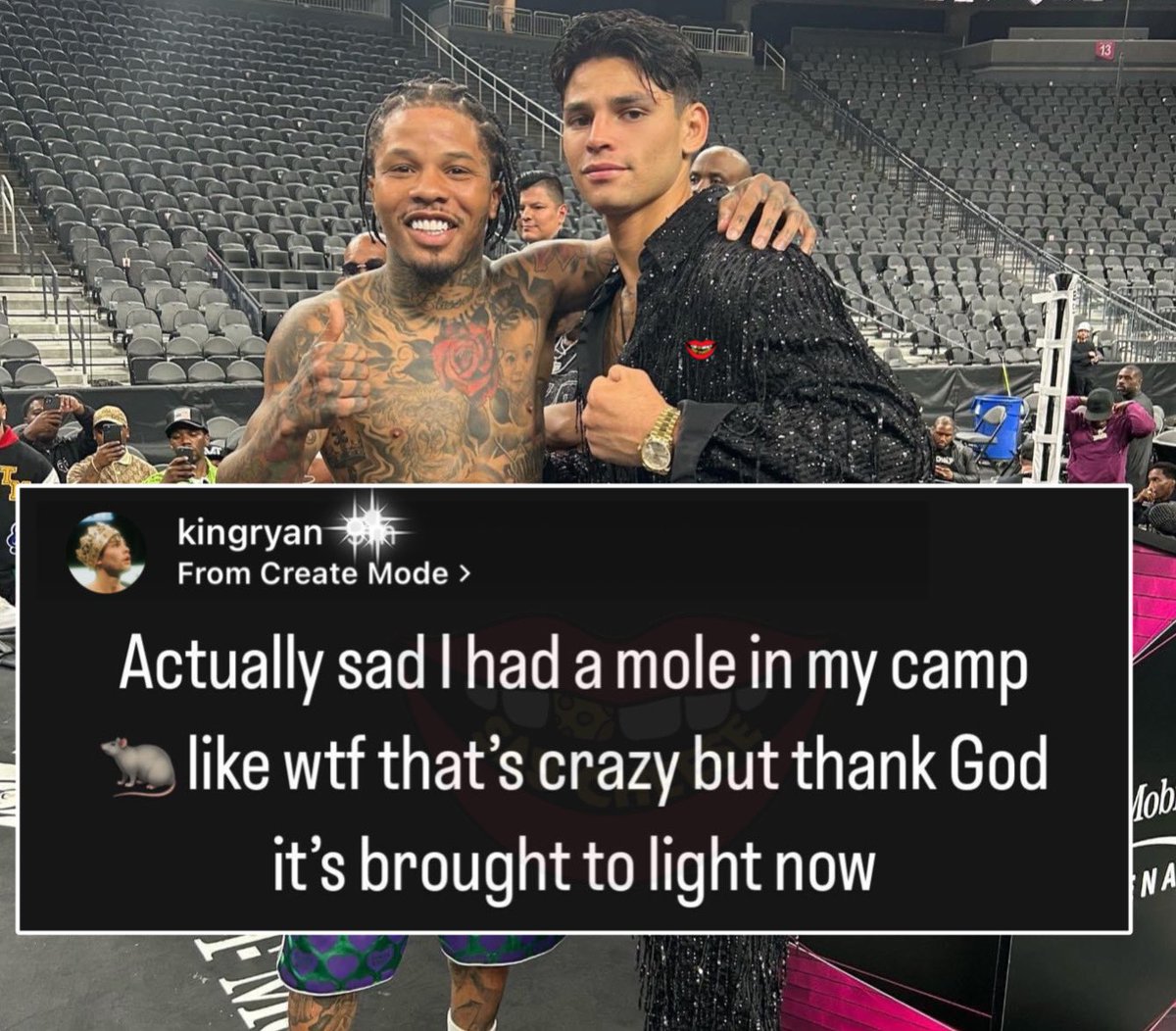 SaycheeseDGTL's tweet photo. Ryan Garcia says he “had a mole” in his camp https://t.co/RsQCFrXZzL