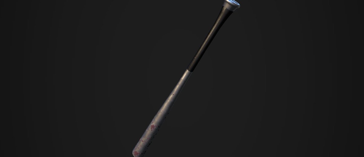 a metal bat I made for a friend of mine. I think it looks fine. The blood pattern is weird, but whatever. 🔥🔥