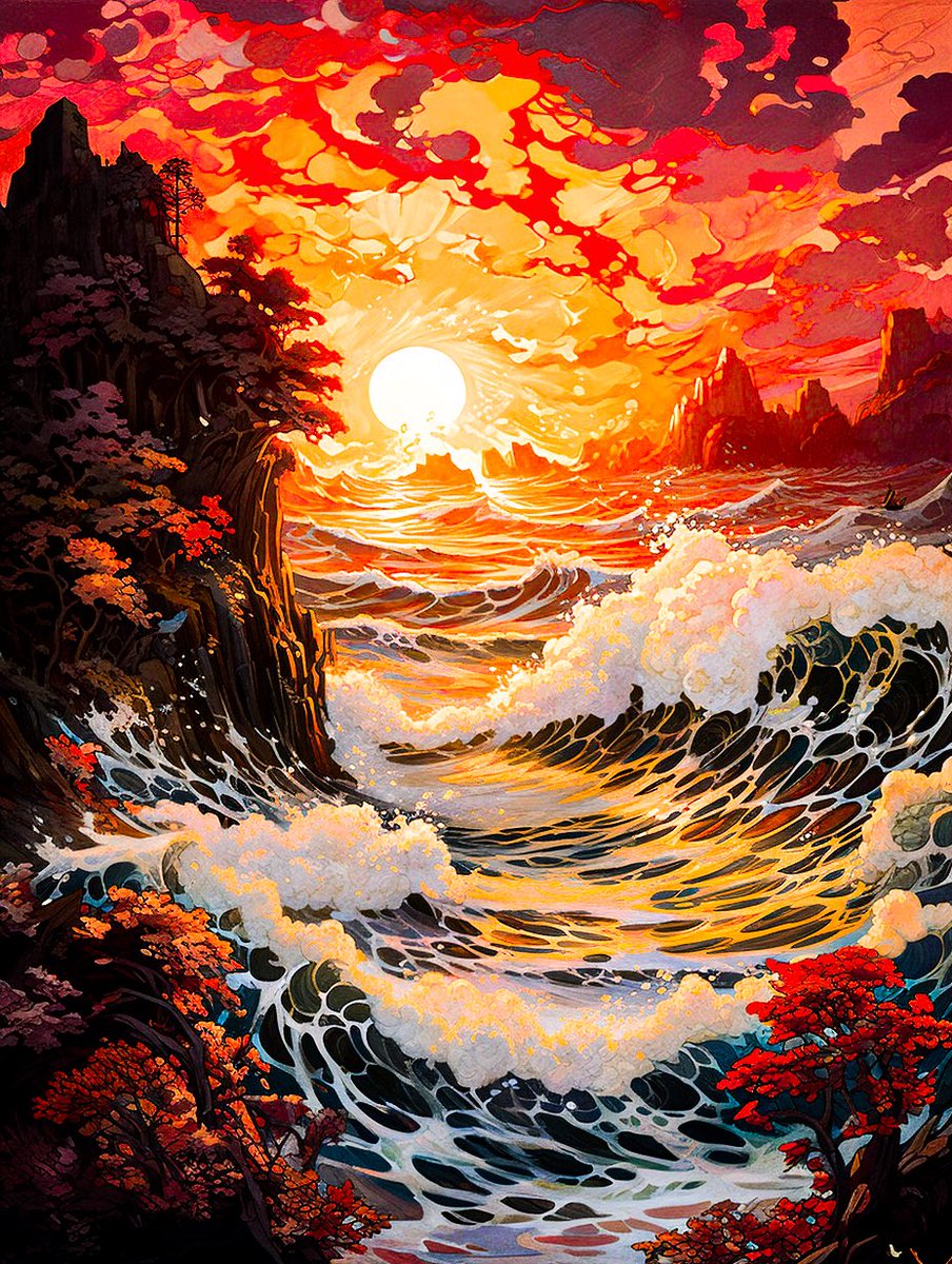 TheChromaWorld's tweet photo. Gm to the Gn everyone 🌊

Sunrise to sunset 🌄 https://t.co/YyZq4ClZg3