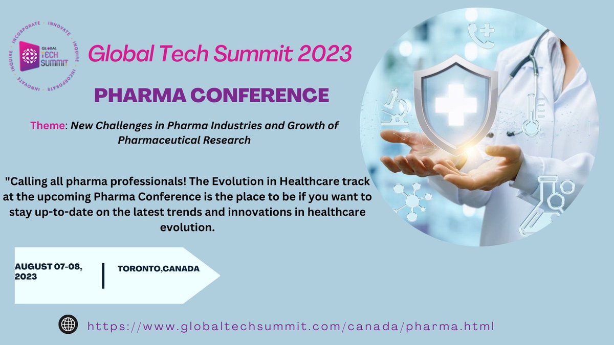 GloriaA73716690's tweet photo. I am pleased to invite you to be a #keynote_speaker at the #GlobalTech_Summit on Evolution in Healthcare, which will be held on August 07-08 in Toronto, Canada The conference aims to bring together leading experts, researchers, and industry professionals. https://t.co/SZ8eSvMK3R