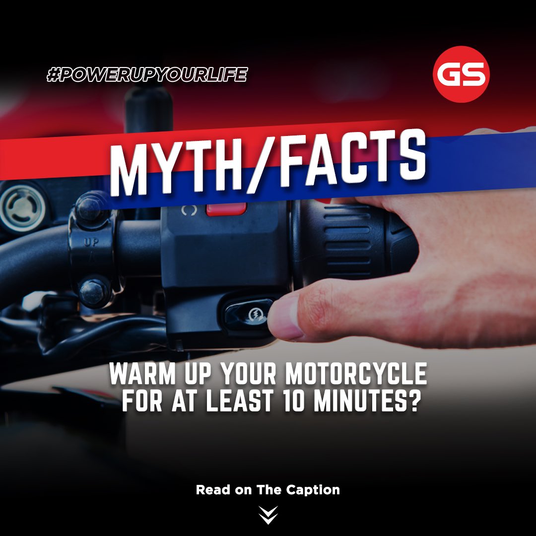 GSBatteryID's tweet photo. Revving up your engine for 10 minutes before riding may seem like a good idea, but is it really necessary? 

The truth is, it's a myth that could be doing more harm than good. https://t.co/TrSfxTHw2L