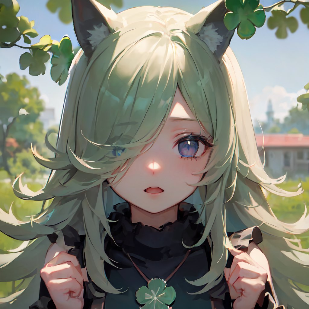 Epsilonuma's tweet photo. Test:
Haua-Rice shower cosplay(?)🍀
(hmm...lora weighting is a bit high)
#はうあ~と #Hauadayo_
#AIArtworks #DefmixV2 https://t.co/H0hkeviLLU