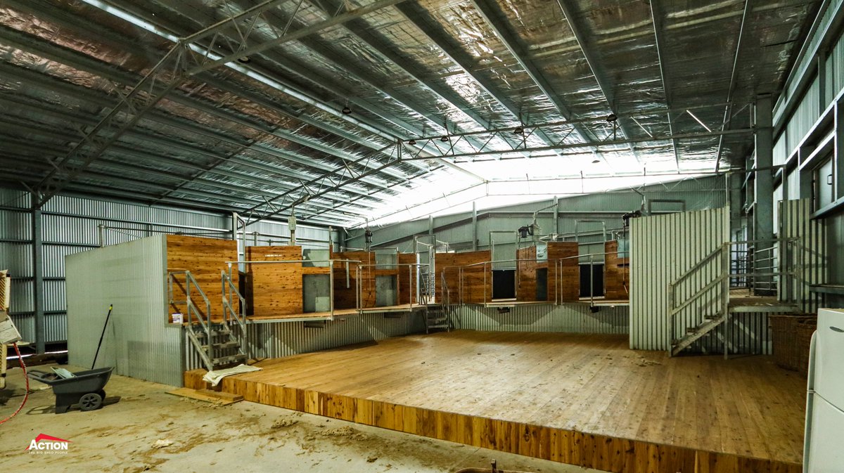 ActionSteel's tweet photo. Bruno and Lester recently visited site to get some photos of this Action Steel x @ProWay2000 build.
A 67.5m x 21m x 5.2m shearing shed and covered yards.
📍 Darlington VIC
#ActionSteel #BigSheds #ProWayAUS #shearing #shearingshed #sheepyards #wool https://t.co/FynATVpSmf