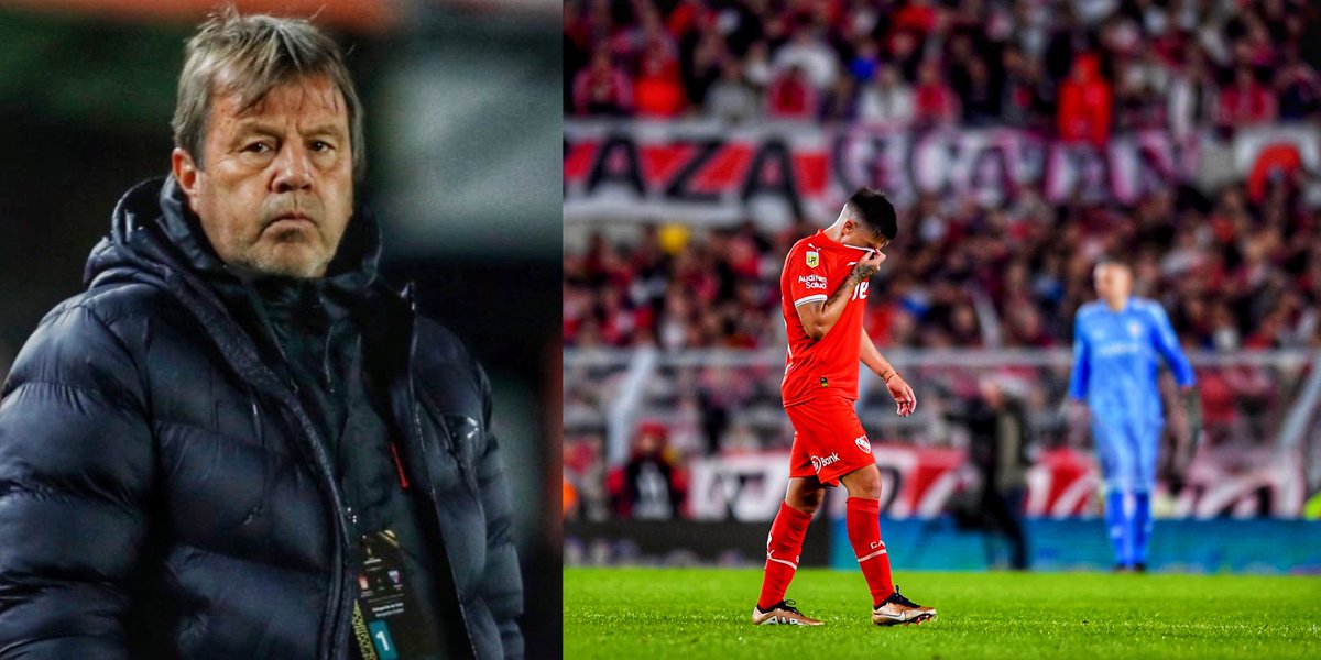 Taconeta_tw's tweet photo. Independiente perdía 1-0. Le expulsaron un jugador y el entrenador sacó un delantero para poner un defensor. ¿Perdido por perdido no lo intentas buscar? No. Acá la cosa es clara. Independiente fue a no comerse una goleada y poder competir con los 'rivales directos', porque hoy no compitió. Una cosa es conocer tus debilidades. Otra distinta es que un GIGANTE juegue como equipo chico.