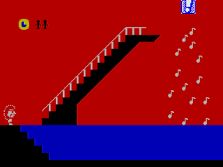 fabiodidone's tweet photo. Jeff & The Blue Notes, de #Deanysoft para #ZXSpectrum. Es un juego de #plataformas, en el que para completar las misiones debemos recolectar todas las notas musicales en un limite de tiempo. https://t.co/VBRI0SxrDw #Specyy #Sinclair #8Bits #Retro #Homecomputers #ZXSpectrum40 https://t.co/b8KQwd9P03