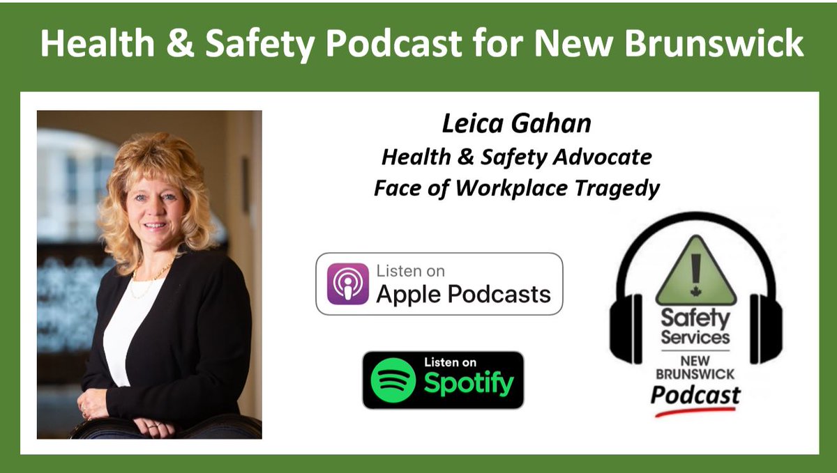 New podcast release for National Day of Mourning - Leica Gahan is the mother of Jordan Gahan who died on the job while working in Alberta.  Leica talks about the worst day of her life and how it changed her life forever. #safety #podcast #DayofMourning
safetyservicesnb.ca/services/podca…