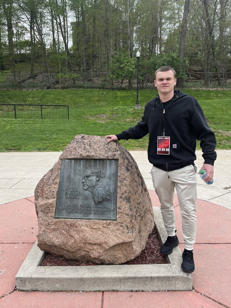 joey_emrick's tweet photo. What an incredible Junior day at Denison. Huge thanks to @coachhatem and the players for showing us around. Loved talking with @ahsfootball alums @brianstone_73 and @KevStone72 . Left campus feeling inspired and excited about the #DenisonDifference.
@CoachEvanDreyer @coachveil https://t.co/GuUfv2d1pG
