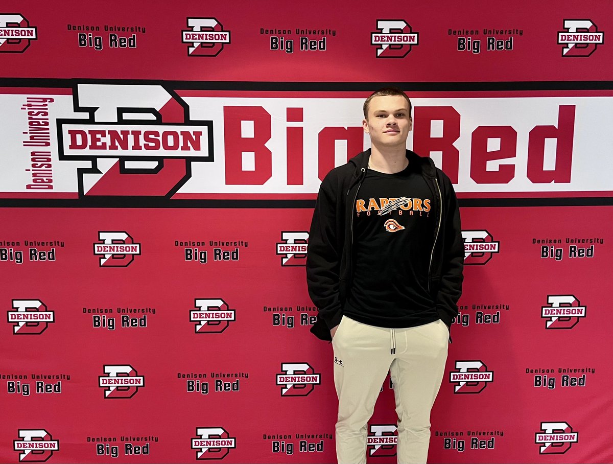 joey_emrick's tweet photo. What an incredible Junior day at Denison. Huge thanks to @coachhatem and the players for showing us around. Loved talking with @ahsfootball alums @brianstone_73 and @KevStone72 . Left campus feeling inspired and excited about the #DenisonDifference.
@CoachEvanDreyer @coachveil https://t.co/GuUfv2d1pG
