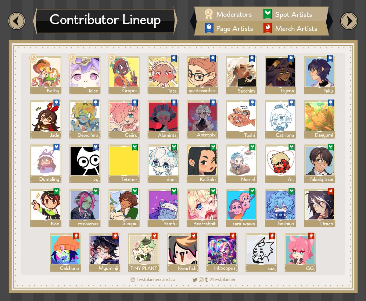 💙Meet our contributors💙
A collective of new students have woken up in the world of Twisted Wonderland Planner — each bringing their incredible talents to our project. Please look forward to what they will all create! 

↪️The contributor list can be found in the replies.