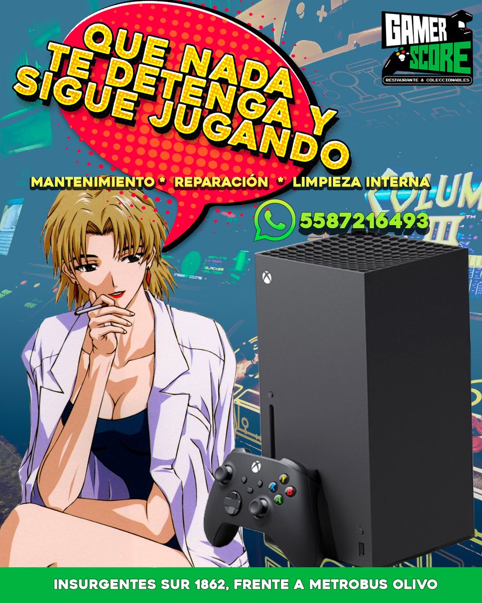 Gamerscore_MX's tweet photo. ¡No dejes de Jugar! 👾🕹Tu consola puede necesitar mantenimiento o alguna Reparación🧰🪛🔧
Manda mensaje para recibir más información y cotizar 
📱whats app 5587216493
📍Insurgentes Sur 1862, CDMX https://t.co/mNtnW3KFGs