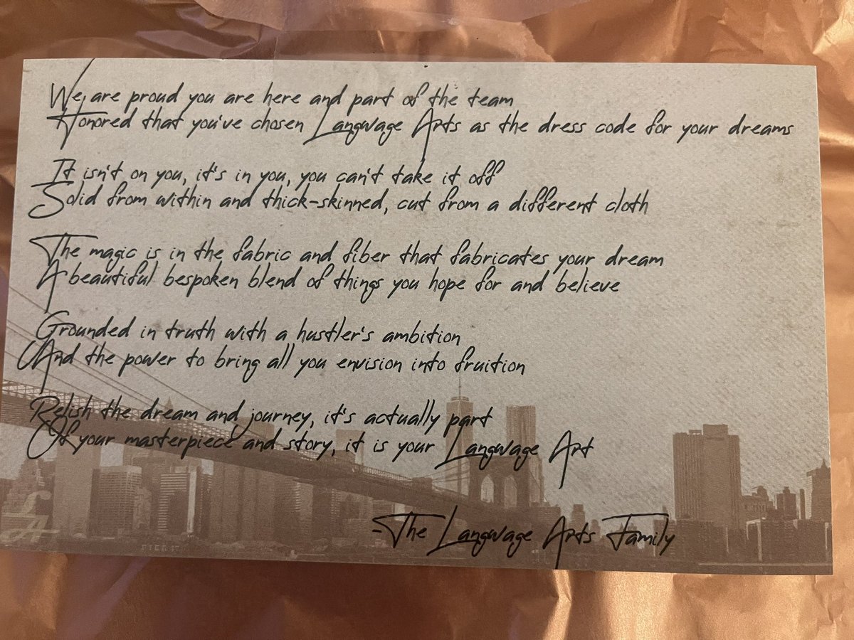 Black_Asiatic's tweet photo. Finally Arrived! Freshest new designer on the scene. Wishing you ALL the best.
Since Day ONE- @LangwageArts
#langwagearts #itwasalladream #SpreadLoveItsTheBrooklynWay #bktech https://t.co/WxipRBjB1l