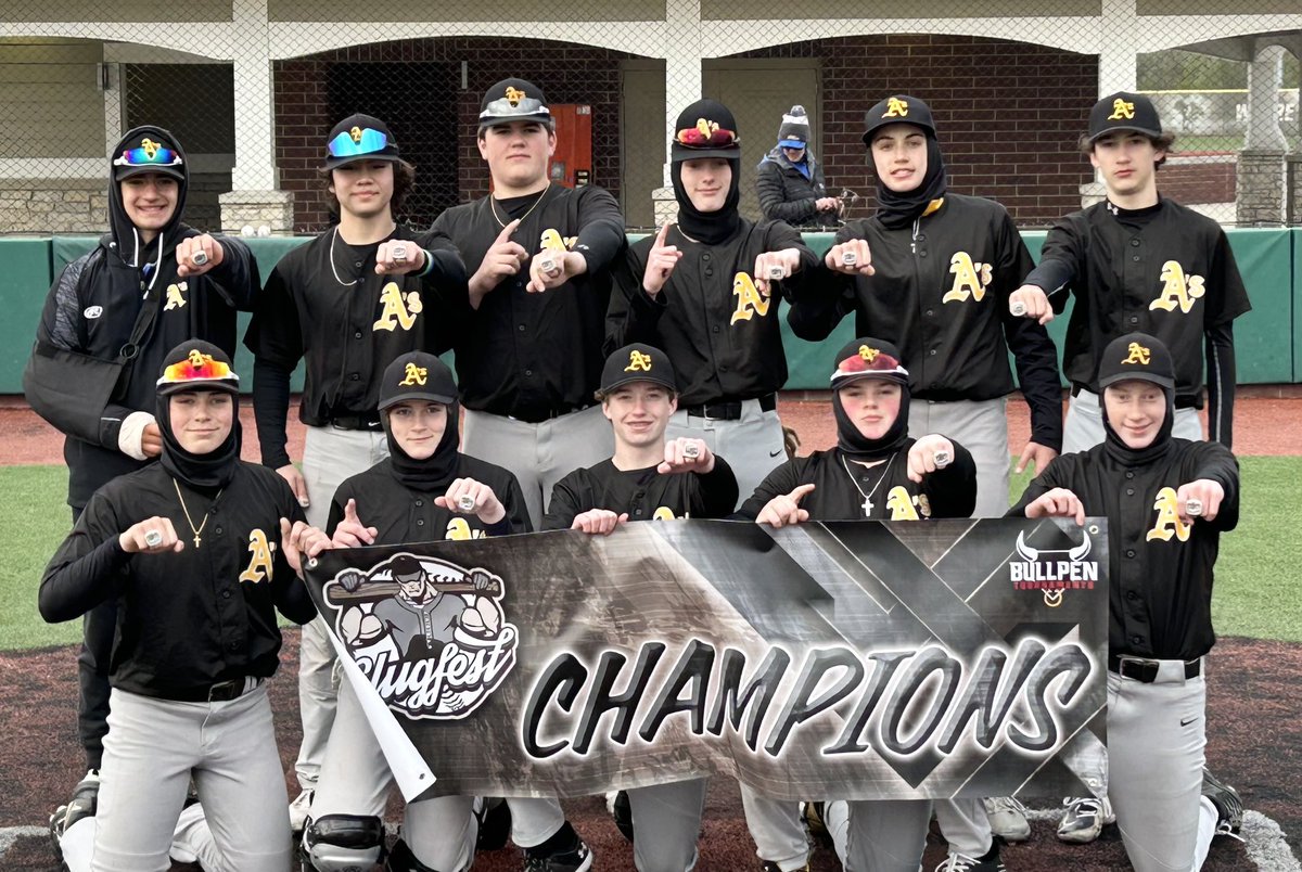 14U A’s remain UNBEATEN. The squad won their 3rd consecutive title this weekend 👀🏆x3 
#wherewinningisAstradition
#nolimits 💣😎🔥
<a href="/GrandParkSports/">Grand Park Sports Campus</a> <a href="/Bullpenevents/">Bullpen Tournaments</a>