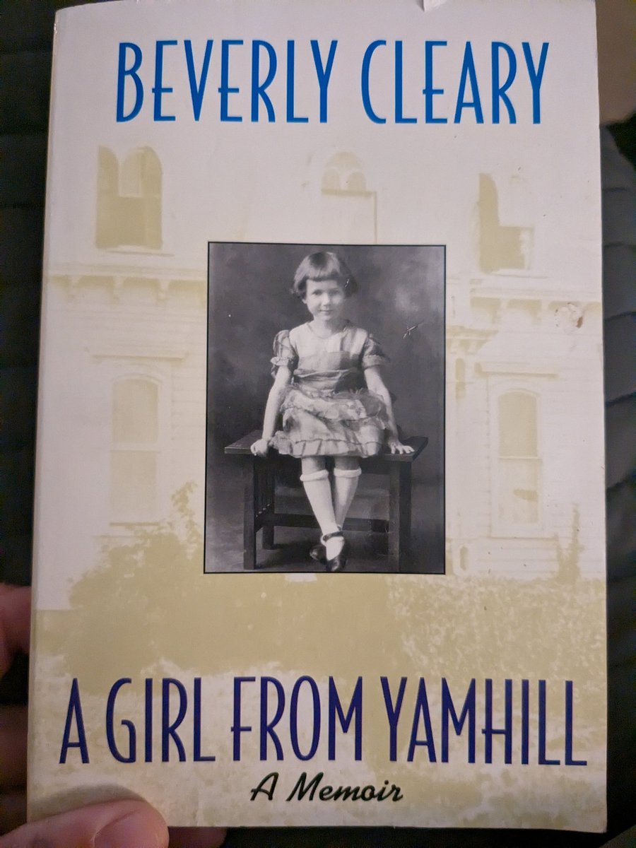 Norovirus is going around our school and I picked it up while subbing. I've been stuck in my room all day and in the moments I'm not too feverish or nauseous, I've been diving into Beverly Cleary's autobiography of her childhood. Enjoyable read so far! #BeverlyCleary #kidlit