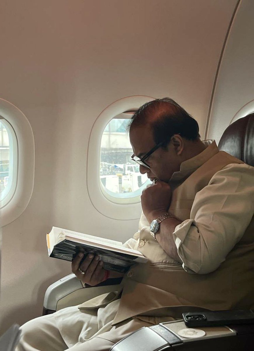 Happy to see images of <a href="/CMOfficeAssam/">Chief Minister Assam</a> <a href="/himantabiswa/">Himanta Biswa Sarma</a> totally engrossed in my book — #FurrowsInAField, circulating on social media. There is a long chapter on the North East in my book, which details PM <a href="/H_D_Devegowda/">H D Devegowda</a>’s North East initiatives. He was the first PM in