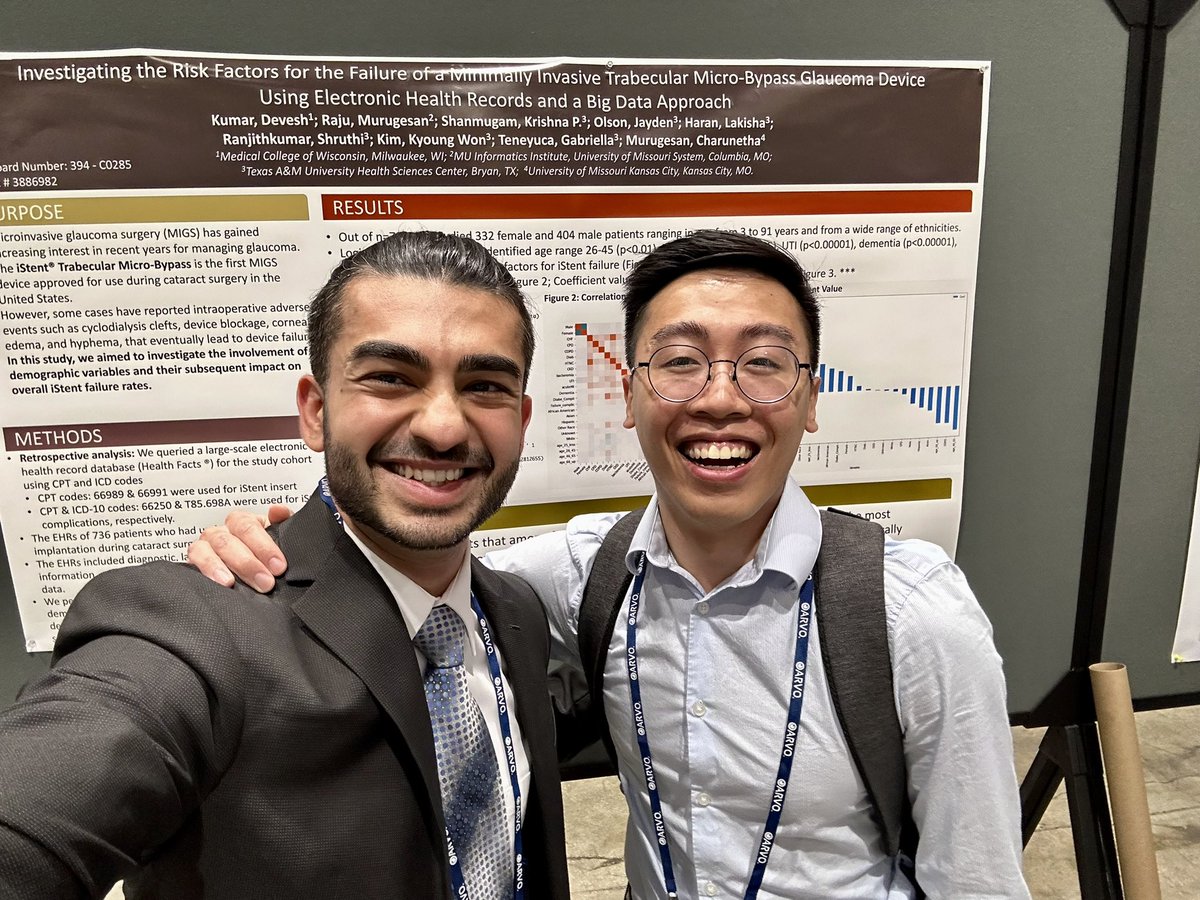 Day 1 of ARVO done! It was my first time attending and man, the research was top-notch and thoughtful (for the most part). 

Was great to connect with some old friends and got a chance to make new ones too! 

#ARVO2023 @ARVOinfo #ophthalmology