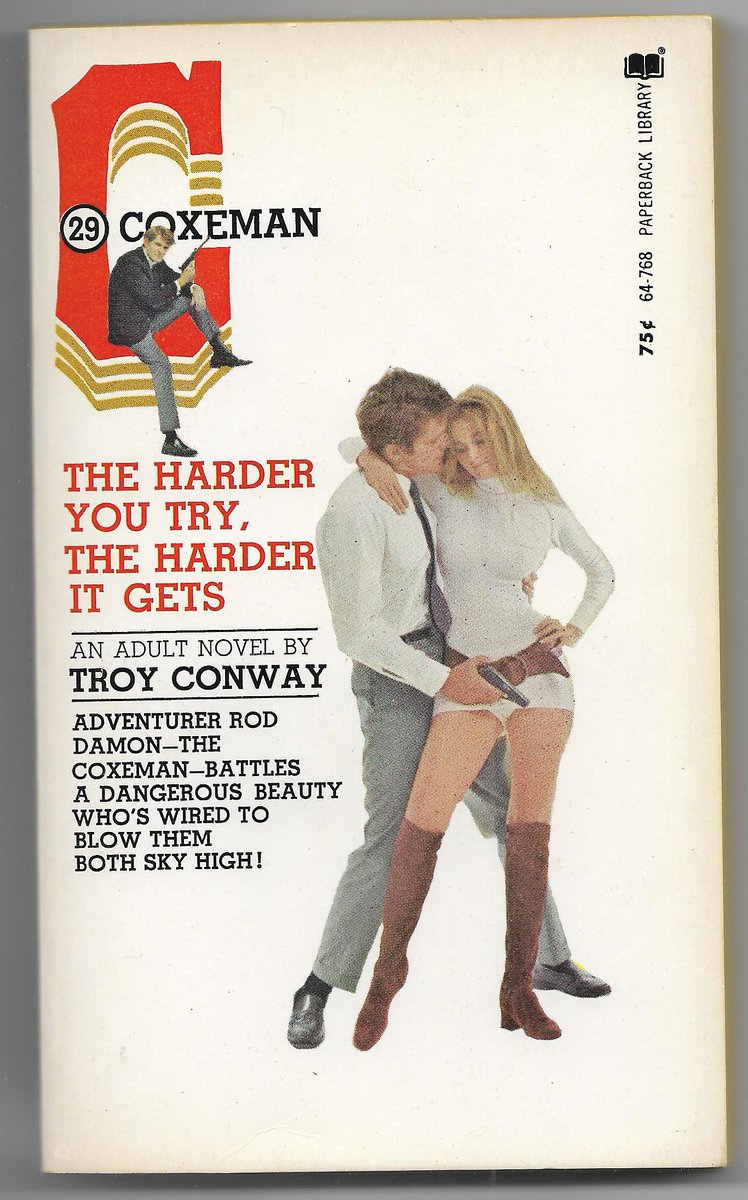 cmacfin's tweet photo. Just posted in my #eBayStore this scarce late #Coxeman by whoever was #TroyConway this month. Fine condition for $29.95 w/ free shipping.  #SoftcoverWraps #ActionAdventure #PaperbackLibrary #VintagePaperback #TroyConway #CoxemanSeries #UncreditedCoverArt https://t.co/tj38YHNGH4 https://t.co/ssp0QKG0pR