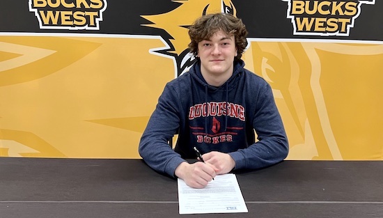 Central Bucks West senior Eli Boehm was recognized for committing to continue his football career at Duquesne University. <a href="/athletics_cb/">CB West Athletics</a> <a href="/westcbfootball/">CB West Football</a> <a href="/DuqFB/">Duquesne Football</a> 
suburbanonesports.com/college-signin…