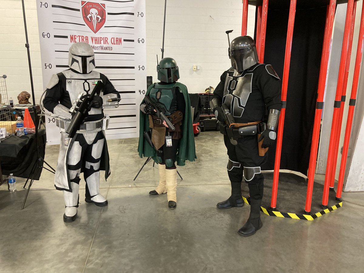 Our Mandos had a great weekend at Grand Comic Fest on Saturday and Sunday! We raised some money bounty hunting for Big Brothers Big Sisters of Central Nebraska and even made some friends with wrestlers. 
Hope to see everyone again next year!
#NVC2023 #MMCC #mandomercs #grandfest5
