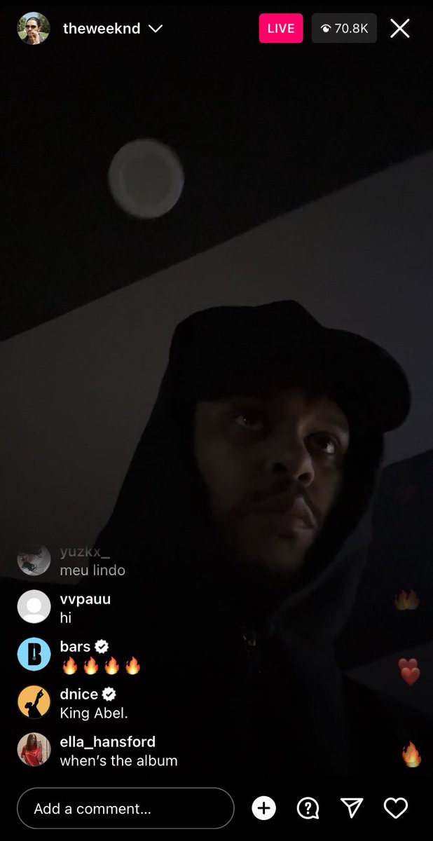 WeekndAccess's tweet photo. .@theweeknd on Instagram Live! https://t.co/ZIHk3VSnPP