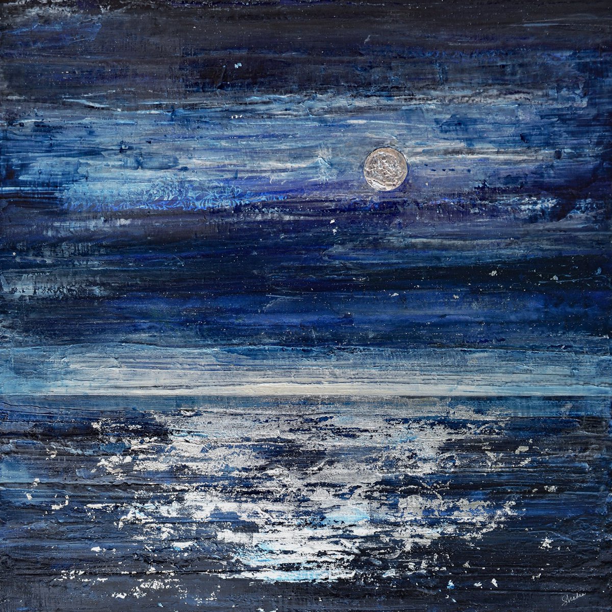 “Midnight, Moonlight” - 30”x30” original painting on canvas 

artofshadia.com/originals/stan…