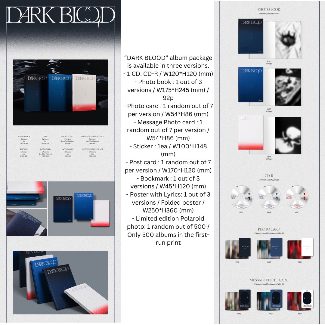 ph_safe's tweet photo. Enhypen 4th Mini Album :Dark Blood 
With Weverse POB
 
Release:05/22/23
Versions🧡

💿Set P2800
💿Random:P950
💿Engene set :P4900
💿Engene Version Random:P850

DOP: 
30% DP to secure
40% May 20
30% June 20

MOD: SDD/GGX/SCO/LBC
Order Form ⬇️
https://t.co/3zhv7r8Ybq https://t.co/vgvuKi4Dn5