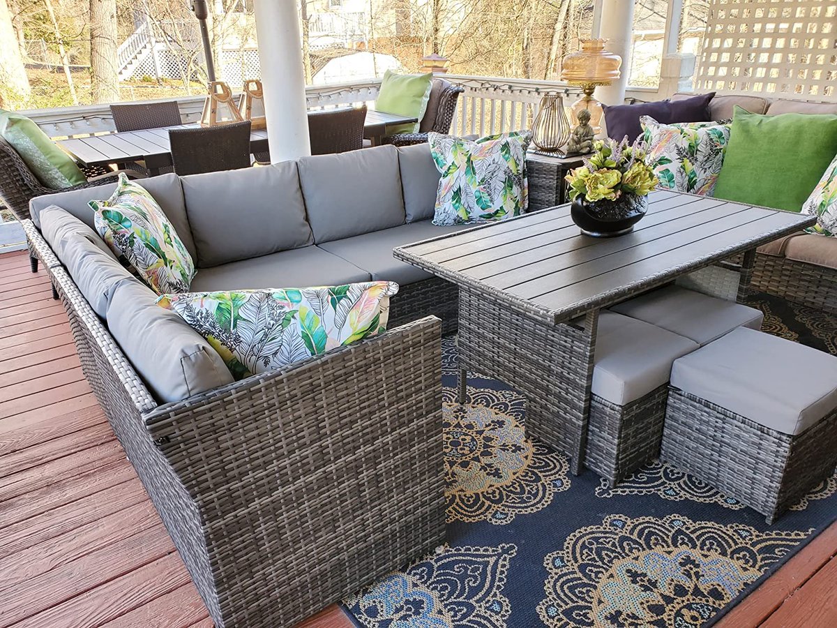 aecojoy's tweet photo. This place seems perfect for: A. Partying with my friends B. Gathering time with my family C. Alone time, reading a book or listening to music D. All of the above 
Featuring #AECOJOY Patio Furniture Set
Click the link to learn more: (UK) https://t.co/wblqTCxcQ7
#patio #outdoors https://t.co/tBADqCG0lL