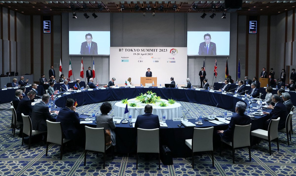 #PMinAction: On April 20, 2023, Prime Minister Kishida attended the opening ceremony of the B7 Tokyo Summit 2023 held in Tokyo.

🔗japan.kantei.go.jp/101_kishida/ac…

#DiplomacySecurity 
#G7 
#Ukraine 
#NewFormCapitalism 
#GrowthStrategy 
#DistribStrategy