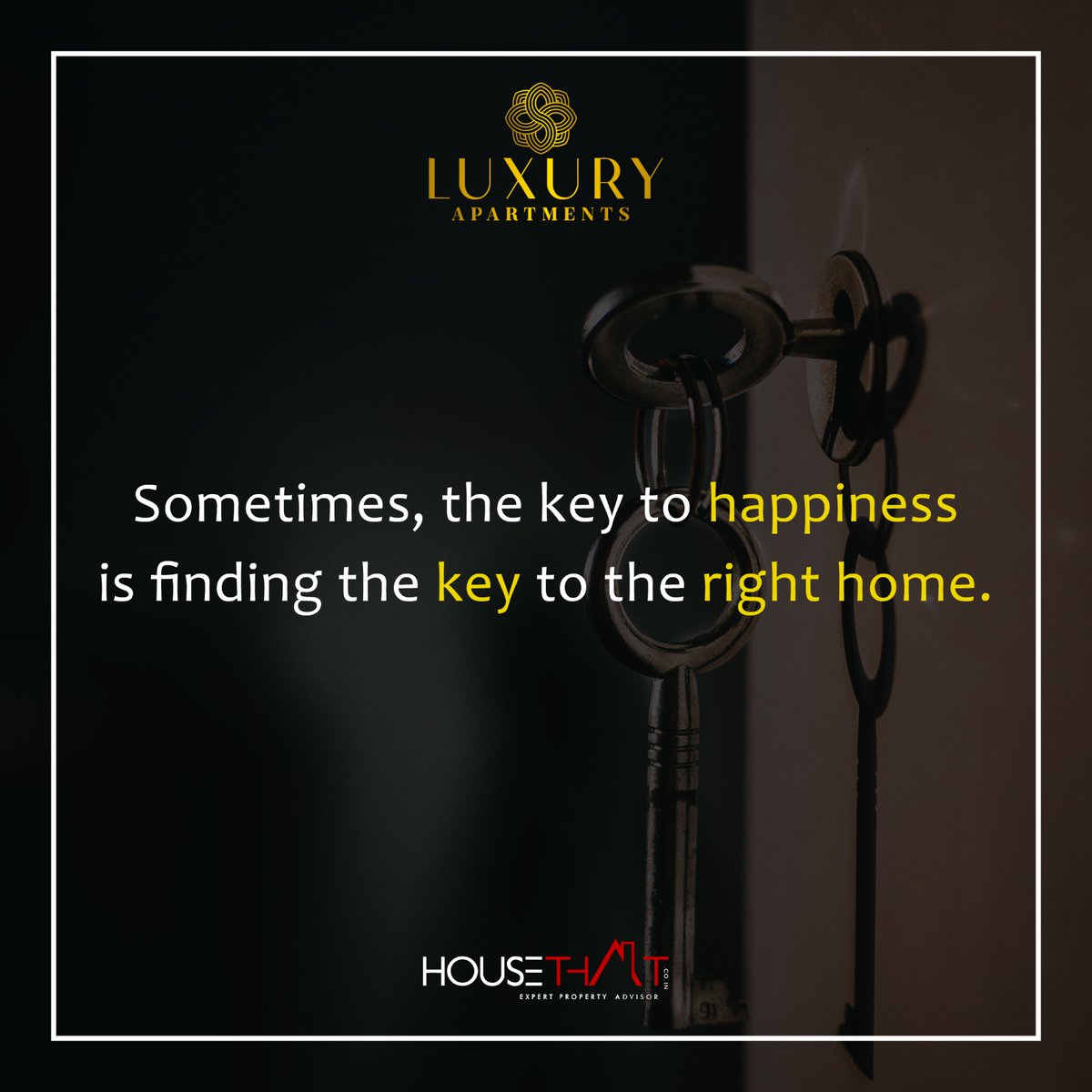 HouseThat2's tweet photo. Monday Motivational Quote: " Sometimes, the key to happiness is finding the key to the right home"

#luxuryapartment #motivation #inspiration #motivationalquotes #inspirationalquotes #success #goals #believeinyourself #nevergiveup #positivity #determination #housethat https://t.co/cgkL6uzDCC