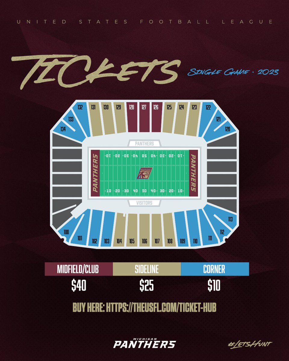 UFLShadow's tweet image. The @USFLPanthers are 2-0, heading to play at @fordfield for the first time ever next Sunday. You're going to be there with us, right?

FILL FORD FIELD!

ticketmaster.com/pit-maulers-at…

#USFL #LetsHunt #TheNolanEffect #MotorCityMeetUp