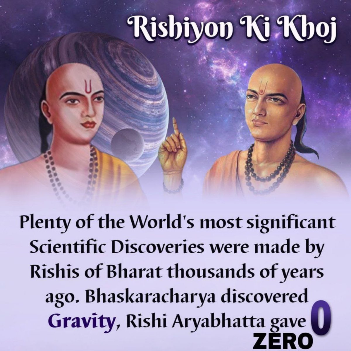 #TheAncientKnowledge of our Rishis &amp; Munis was unparalleled. 

They are the inventors of numerous school of thoughts which are now claimed to be invented by Westener's. 

Centuries Ago, without any external instruments Rishis with Accuracy And Precision has made inventions which