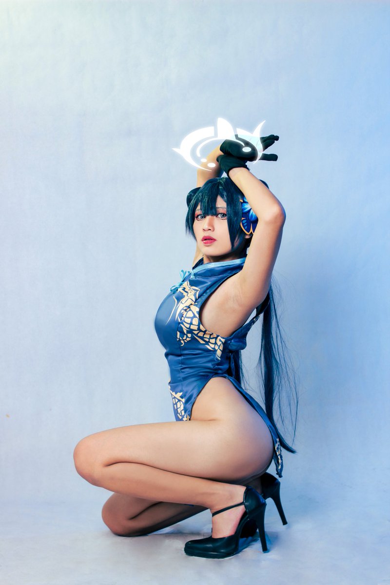 ruenetta's tweet photo. Good morning sensei 💙
This Monday we must get ready for work soon~ 

This package available on :
https://t.co/k8XHfGrQHp

#BlueArchive #BlueArchiveCosplay #kisaki #cheongsam #bluearchivefanart https://t.co/3fbi7nkftw