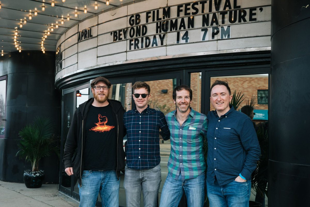 ReelFanatics's tweet photo. The @ReelFanatics team (Joe, Jared, Michael) and cinematographer Michael Nie at the world premiere of BEYOND HUMAN NATURE last Friday. Catch the film on digital May 2, and preorder on iTunes today! https://t.co/sGt870Mwo7 https://t.co/KNy3QmSAJg