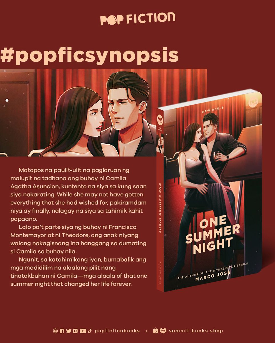 PopFictionBooks's tweet photo. Painitin pa natin lalo ang summer with this new Pop Fiction book by Marco Jose. Synopsis pa lang umaalab na. 🔥

Find your next read with Pop Fiction. #popficsynopsis

Lazada: https://t.co/CdG4hFFNYU
Shopee: https://t.co/PHPzbpcDWk https://t.co/ldOFLakUc1