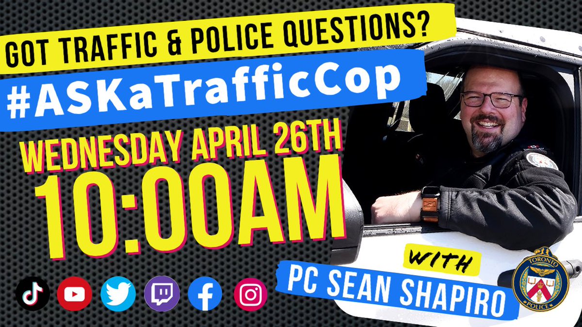 VoiceoverCop's tweet photo. Due to #StuffAndThings #ASKaTrafficCop will return on Wednesday April 26th, 2023 at 10am. You’ve got loads of time to prepare your #Traffic & #Police questions until then. Visit https://t.co/spHySj4xd2 for all our contacts, useful information and link to our @YouTube for replays. https://t.co/jiUU6vzBMI