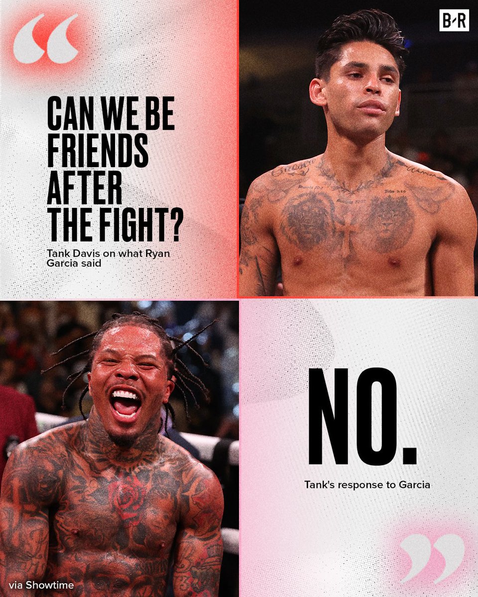 BleacherReport's tweet photo. This interaction between Tank and Ryan Garcia 😅

(via @showtime) https://t.co/SGsYTmEUgR