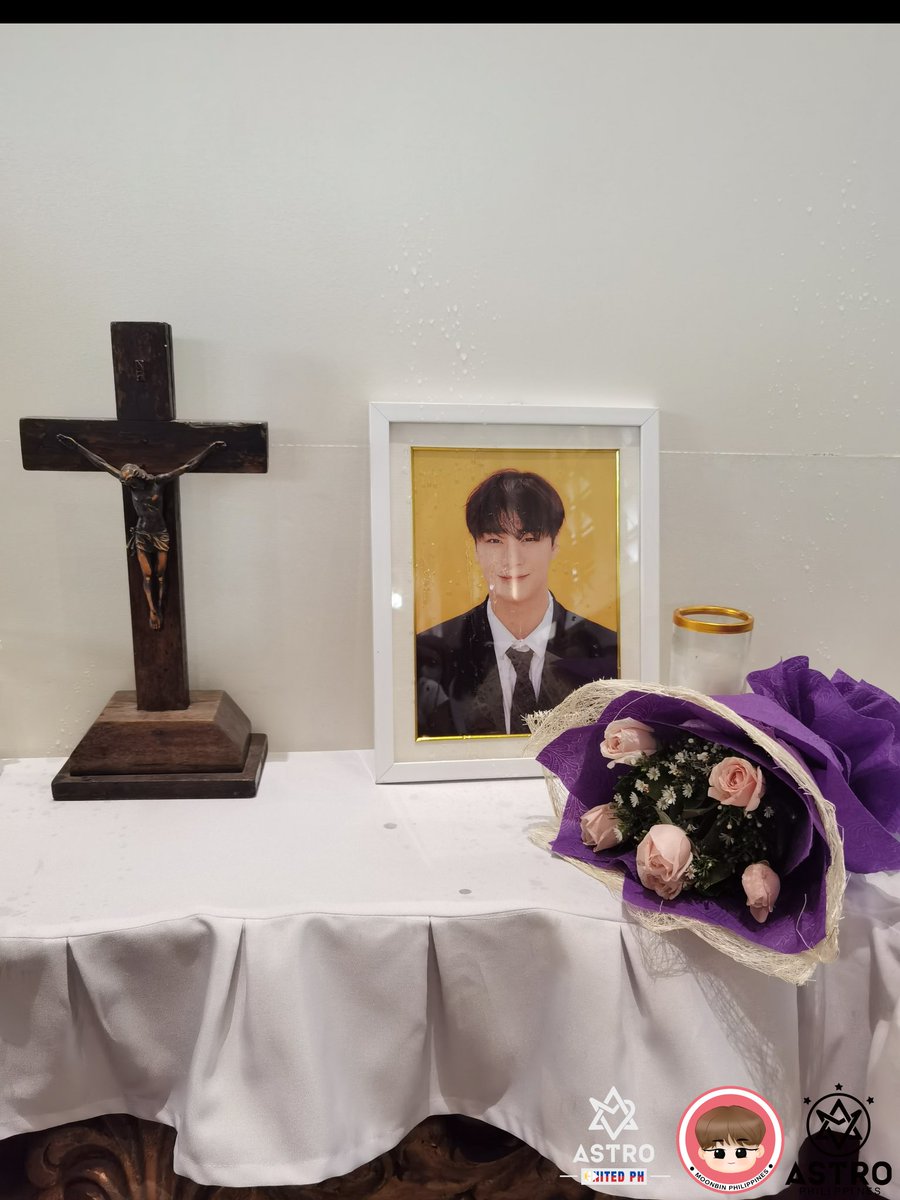 astrounitedph's tweet photo. AROHAs~ Thanks for giving ur time in our "Memorial Mass and Tribute to Moonbin" 

We hope that somehow thru this event, we have ease your pain and now you are all in a good state because finally we have laid to rest our binnie in his resting place ❤️

Be strong!
@officialastroph https://t.co/dccsNFlsGO