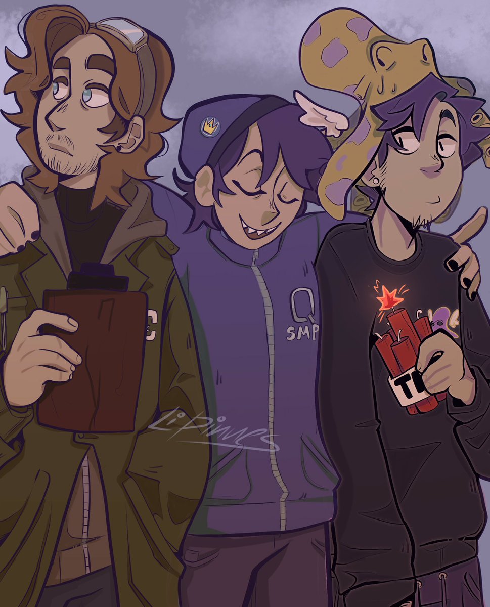 Oli_pinness's tweet photo. Fiz fanart pro nosso provável surto coletivo envolvendo o Quackity, Saiko e Cellbit no QSMP https://t.co/gXATZ3cdRl