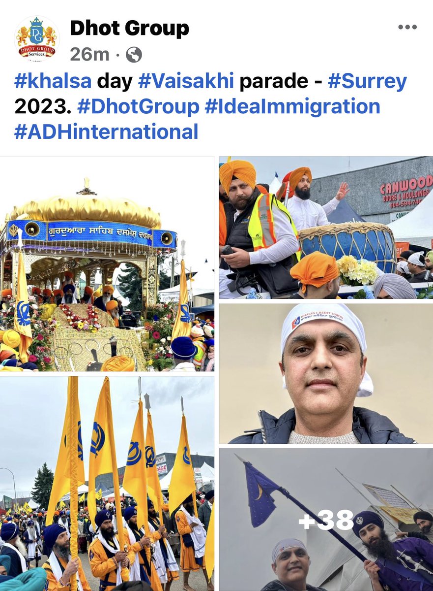 dhot_group's tweet photo. #khalsa day #Vaisakhi parade - #Surrey 2023. #DhotGroup #IdeaImmigration #ADHinternational https://t.co/DDy6vzNhpY